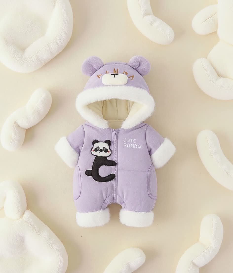 Premium 1-Piece "Cute Panda" Hooded Romper – Ultra-Soft All-Season Jumpsuit for Babies!