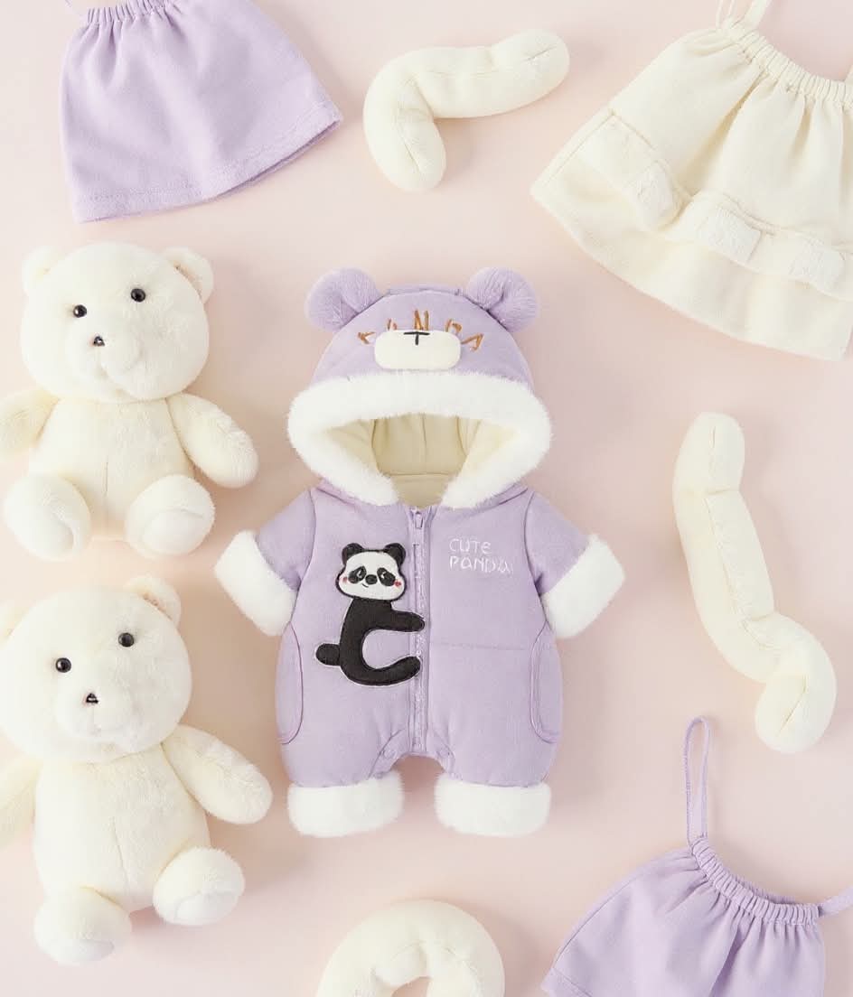 Premium 1-Piece "Cute Panda" Hooded Romper – Ultra-Soft All-Season Jumpsuit for Babies!