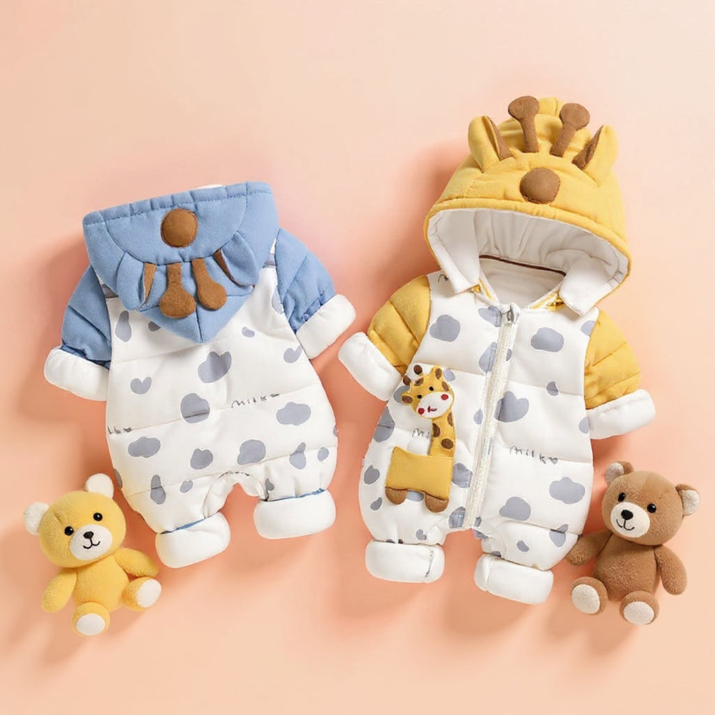 Cute Giraffe Baby Romper – Soft & Cozy Jumpsuit