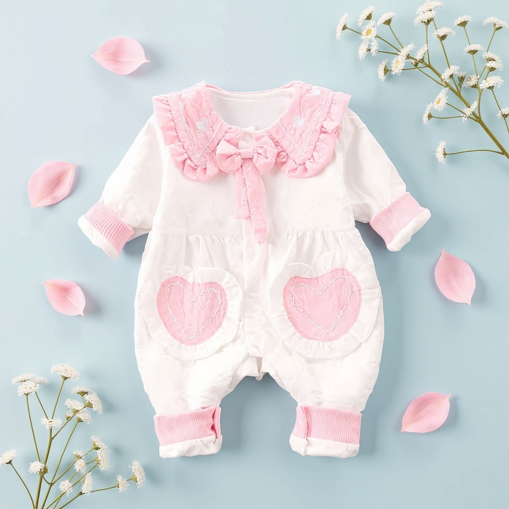 Cute Heart Baby Romper Set – Summer Soft Cotton Outfit 💖🌸