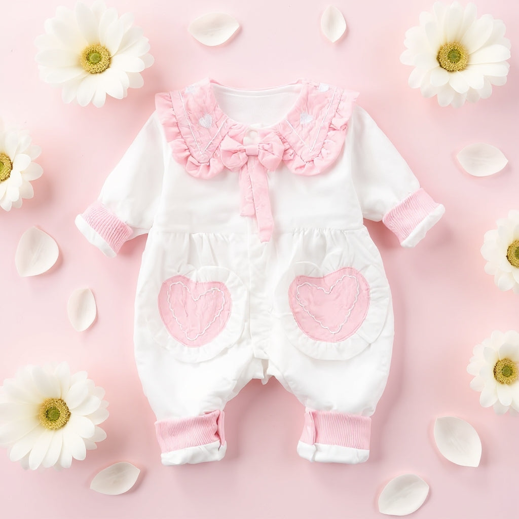 Cute Heart Baby Romper Set – Summer Soft Cotton Outfit 💖🌸