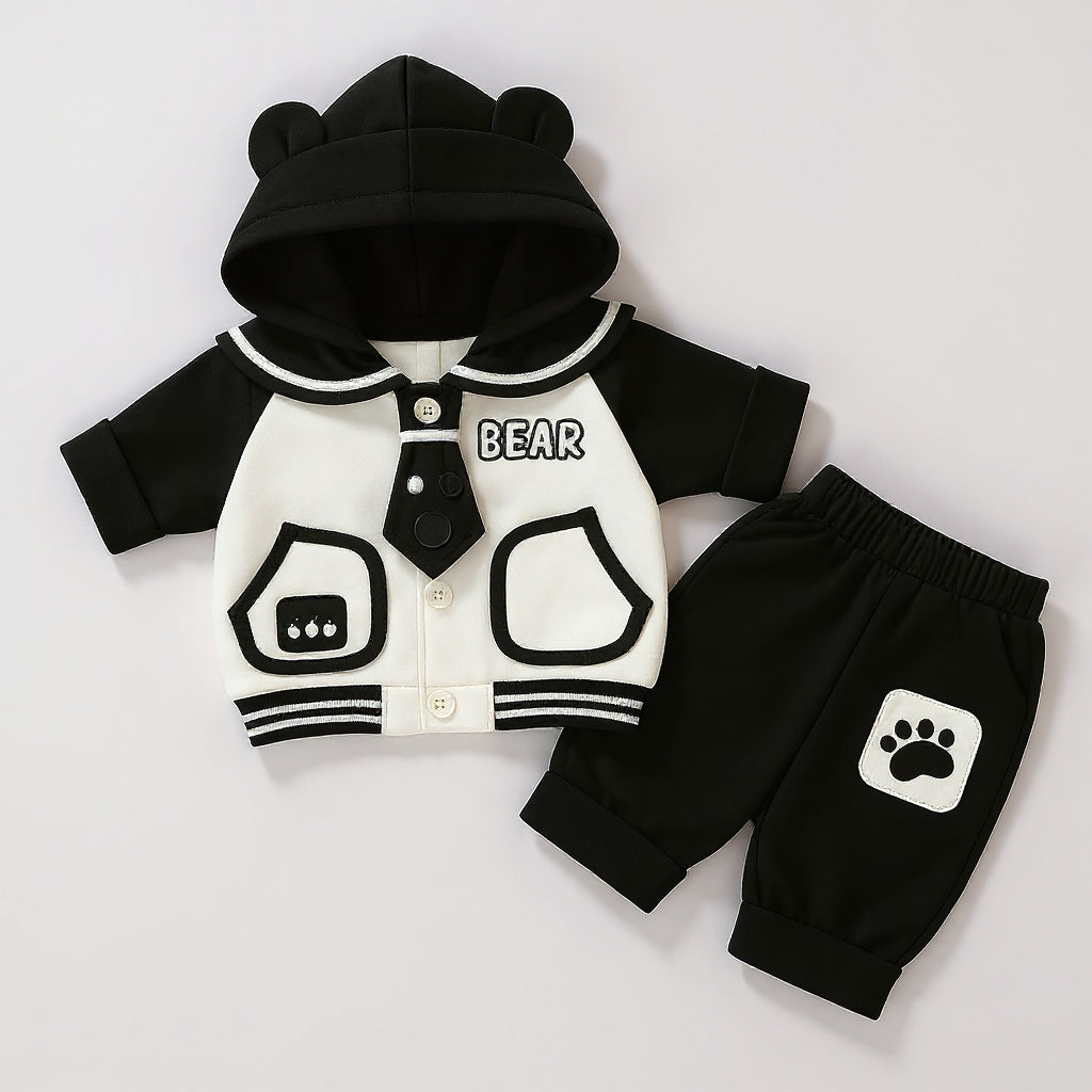 Cute Bear Hoodie Baby Clothing Set – Soft Premium Kids Outfit