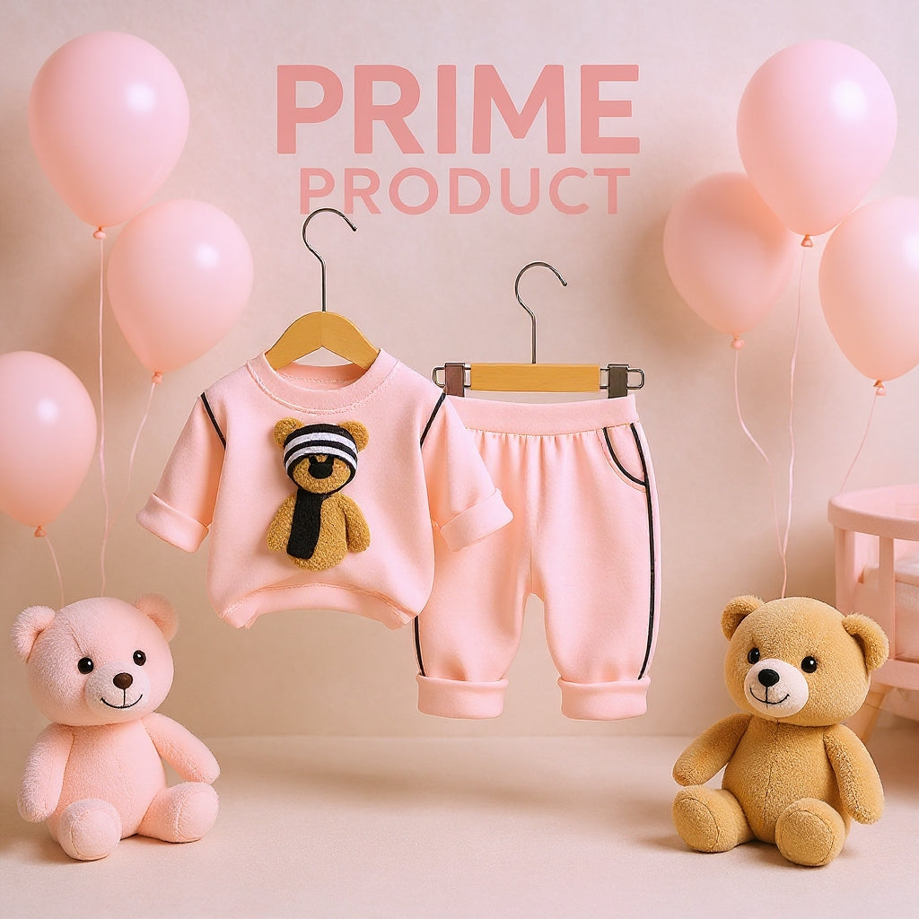 Soft Cotton 2-Piece Suit for Toddlers - Comfortable Top & Bottom Set 👶💖