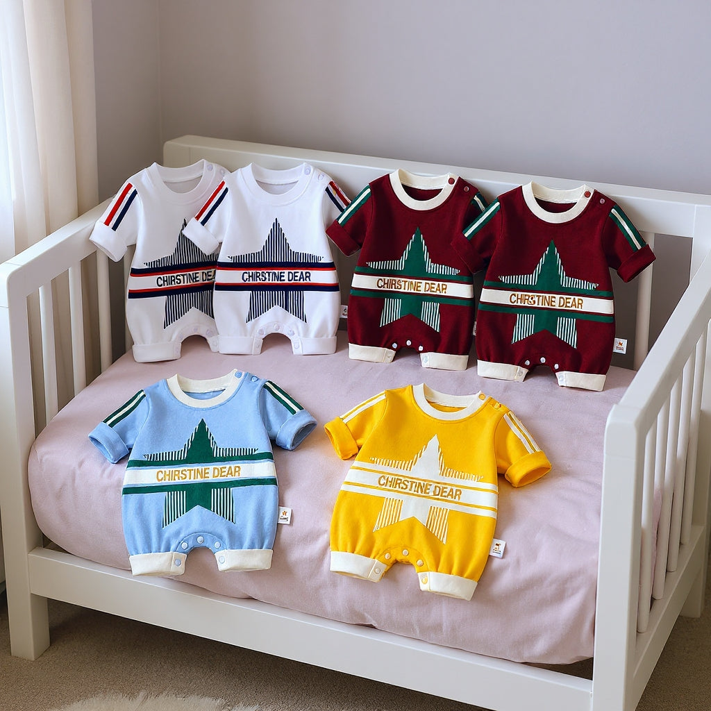 Cute Star Baby Romper – 4 Colors available
