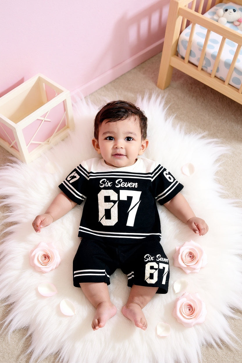 Cute  Kids Summer Co-Ord Set | Soft Cotton T-Shirt & Shorts Outfit for Boys & Girls