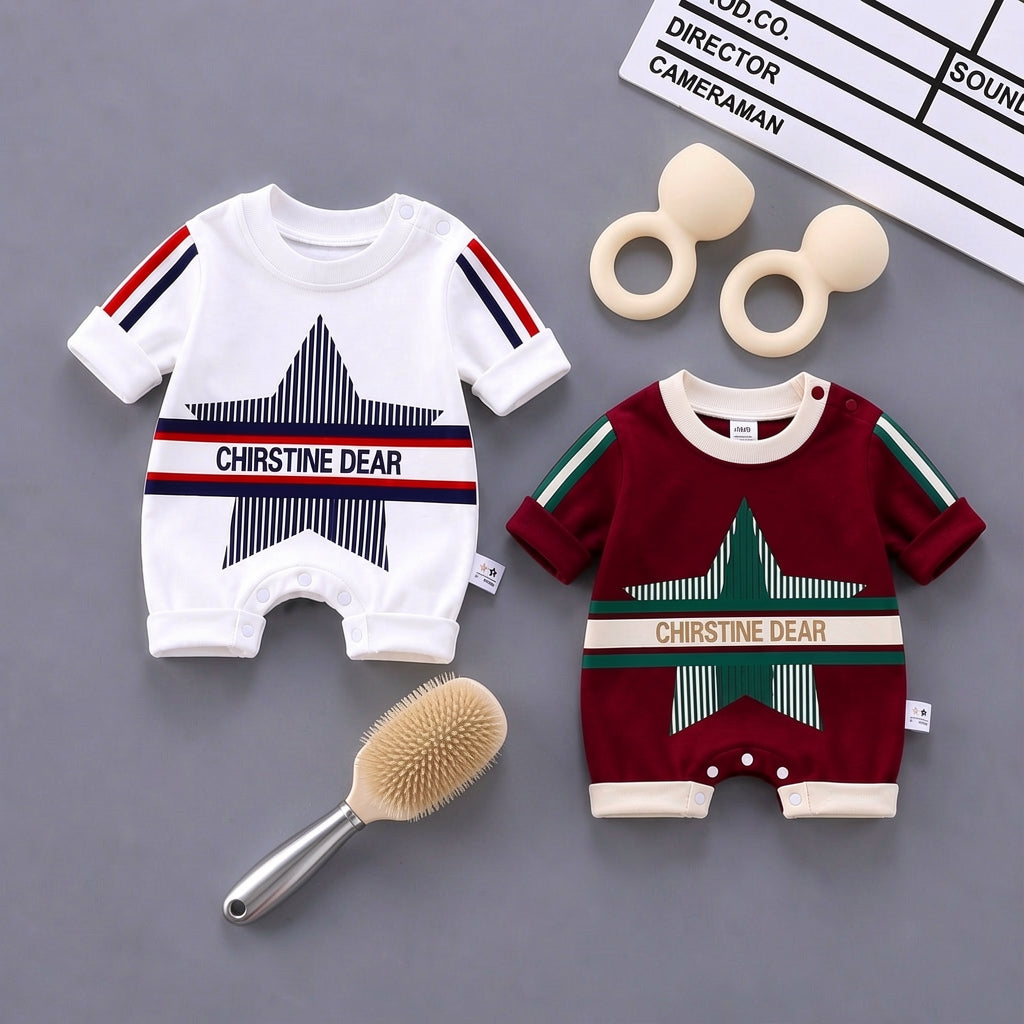 Cute Star Baby Romper – 4 Colors available