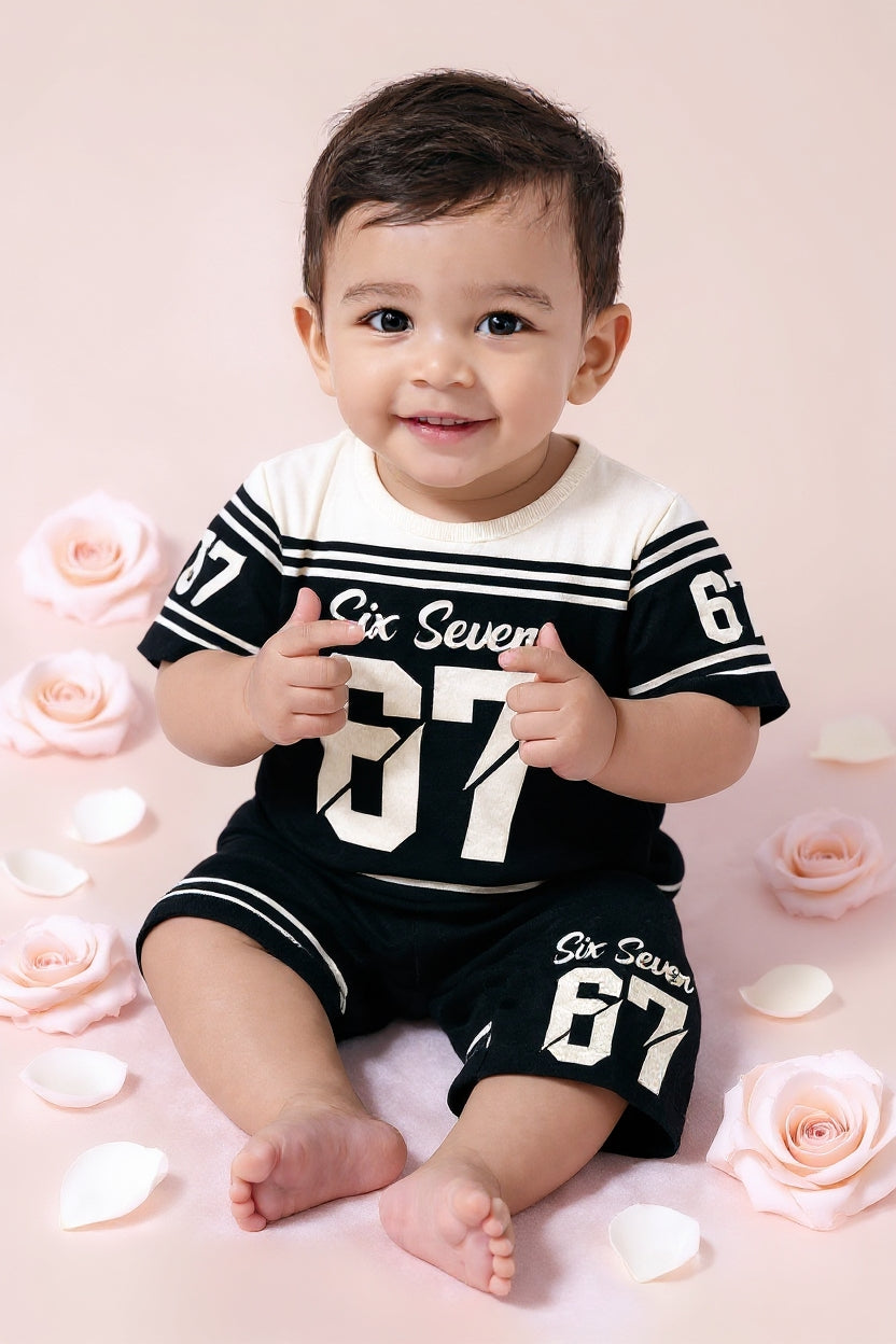 Cute  Kids Summer Co-Ord Set | Soft Cotton T-Shirt & Shorts Outfit for Boys & Girls