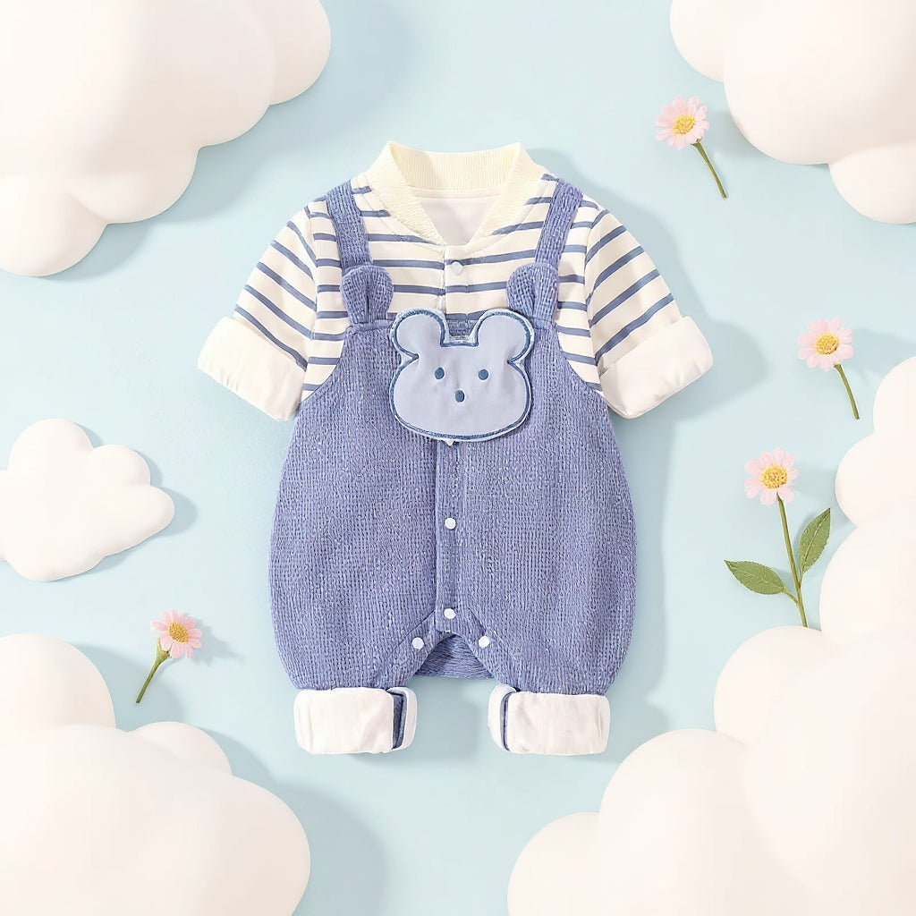 Cute Bear Baby Romper Set – Summer Lightweight Outfit 🧸☀️
