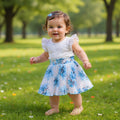 Baby Girls Georgette Skirt – Only Single Piece | Elastic Waist | Soft Inner Astar | Stylish Printed Designer Skirt (6 Months to 5 Years)