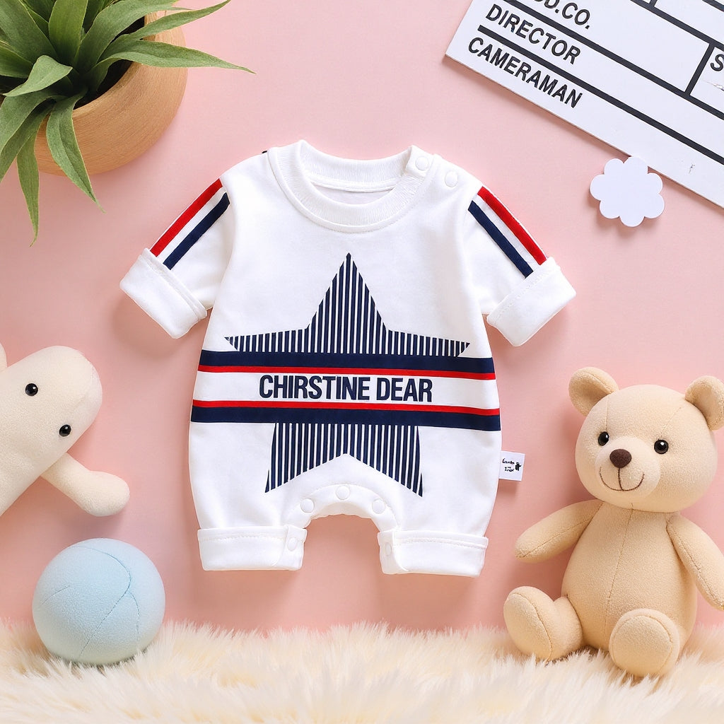 Cute Star Baby Romper – 4 Colors available