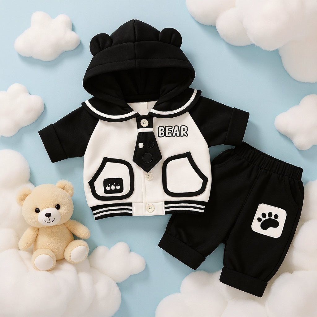 Cute Bear Hoodie Baby Clothing Set – Soft Premium Kids Outfit