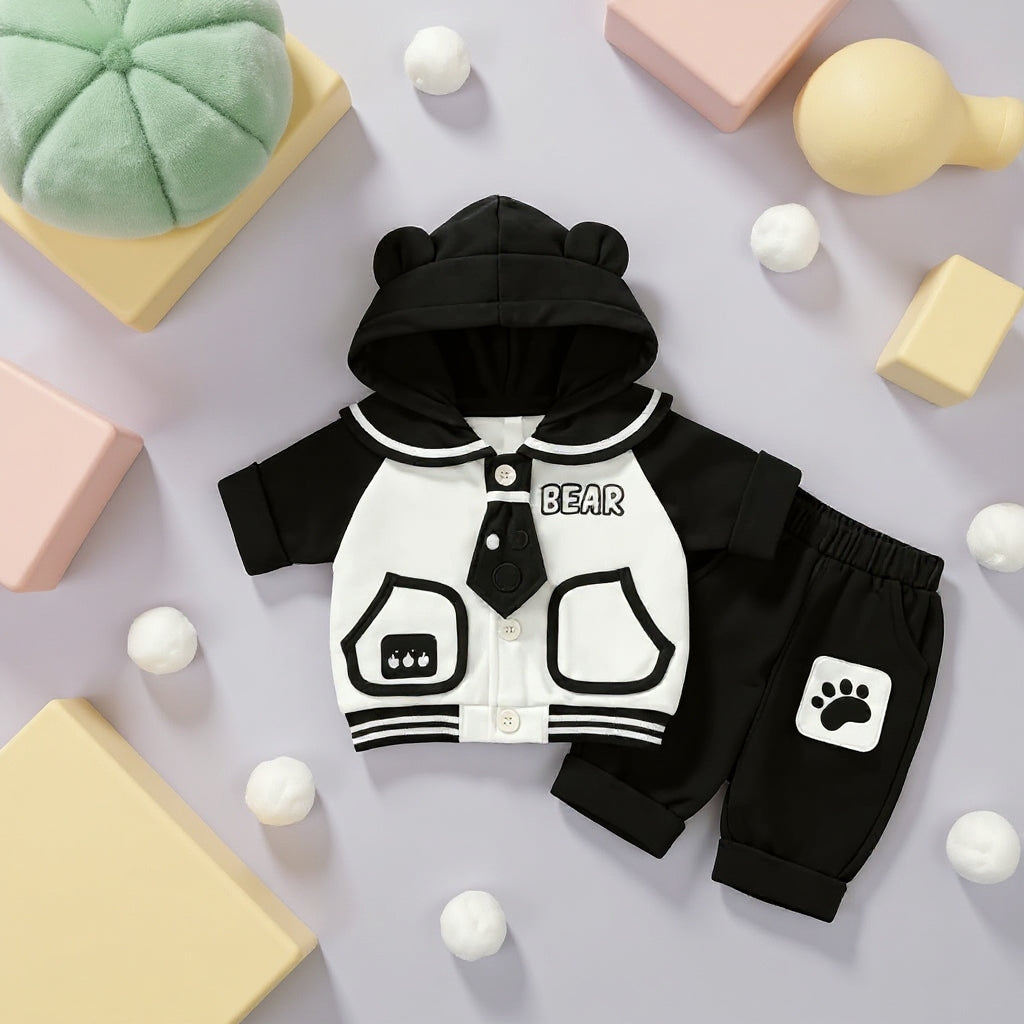 Cute Bear Hoodie Baby Clothing Set – Soft Premium Kids Outfit