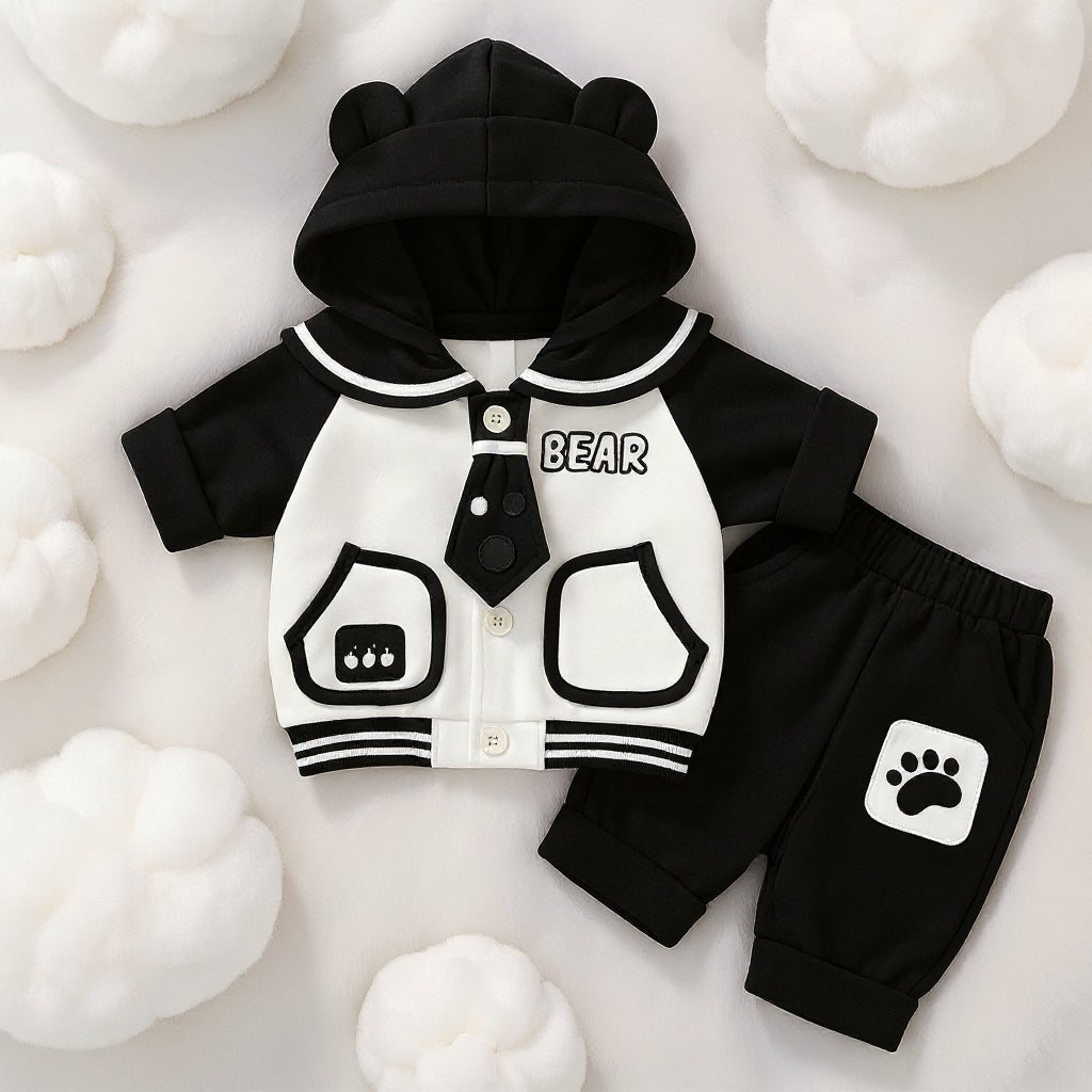 Cute Bear Hoodie Baby Clothing Set – Soft Premium Kids Outfit