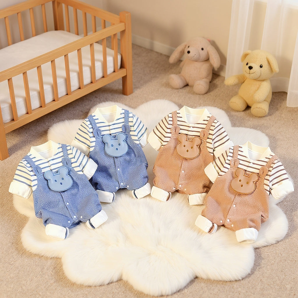 Cute Bear Baby Romper Set – Summer Lightweight Outfit 🧸☀️