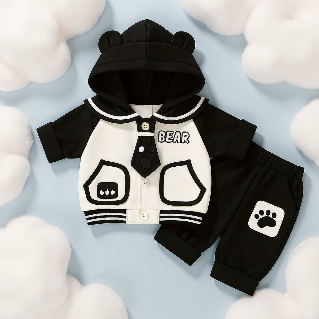 Cute Bear Hoodie Baby Clothing Set – Soft Premium Kids Outfit