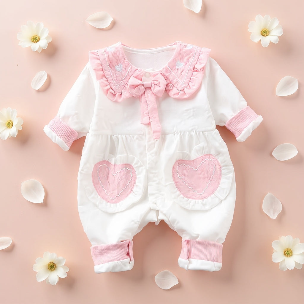 Cute Heart Baby Romper Set – Summer Soft Cotton Outfit 💖🌸