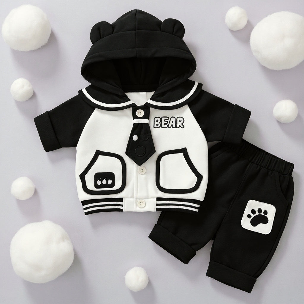 Cute Bear Hoodie Baby Clothing Set – Soft Premium Kids Outfit