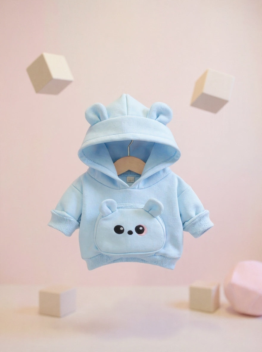 Little Cub Comfort: Premium Bear Hoodie & Jogger Set