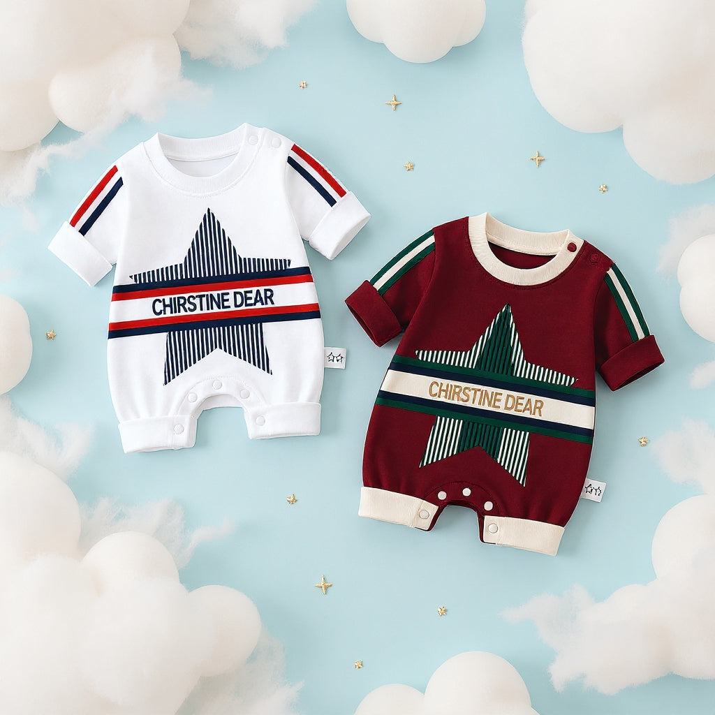 Cute Star Baby Romper – 4 Colors available