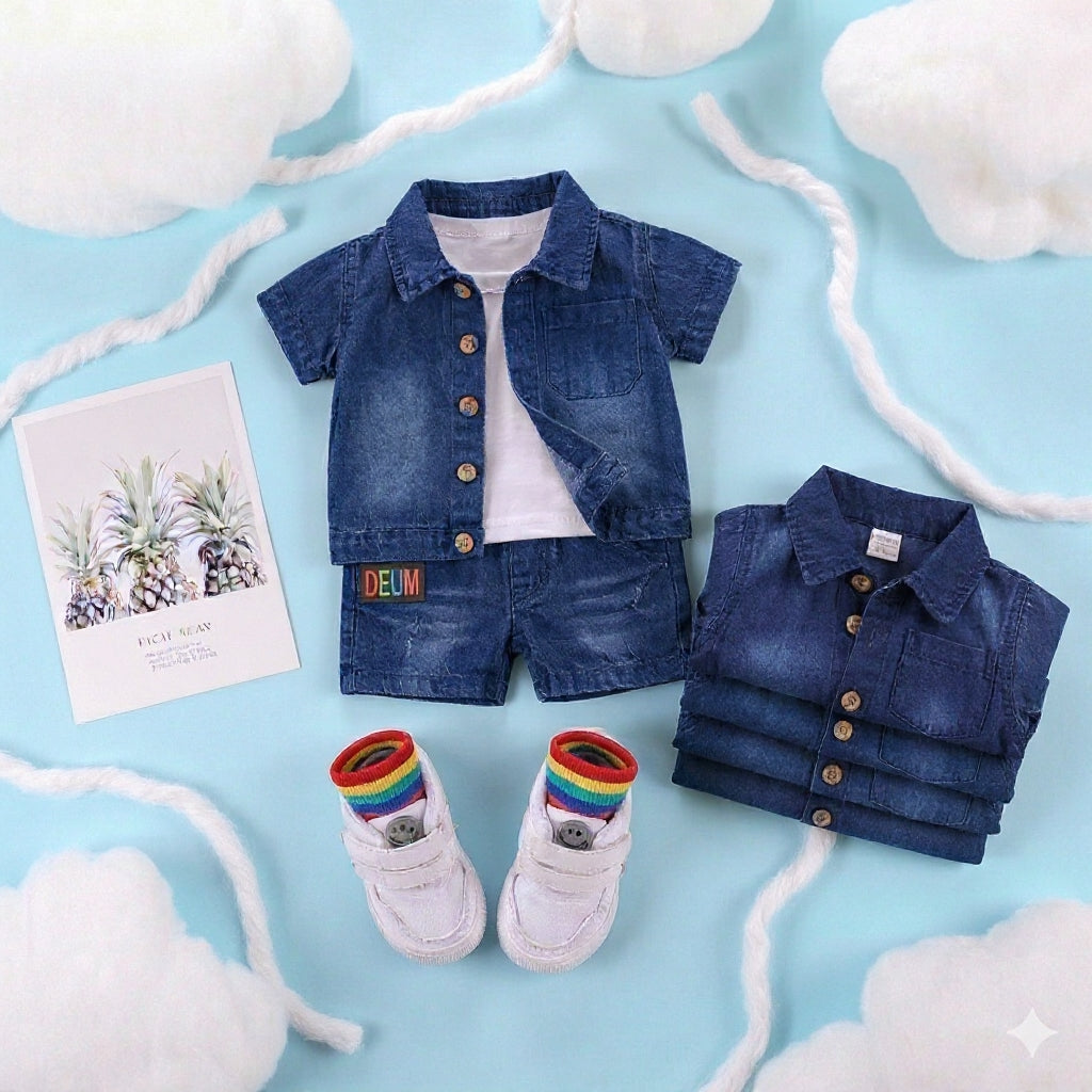 Baby Boys and girls Denim Outfit Set