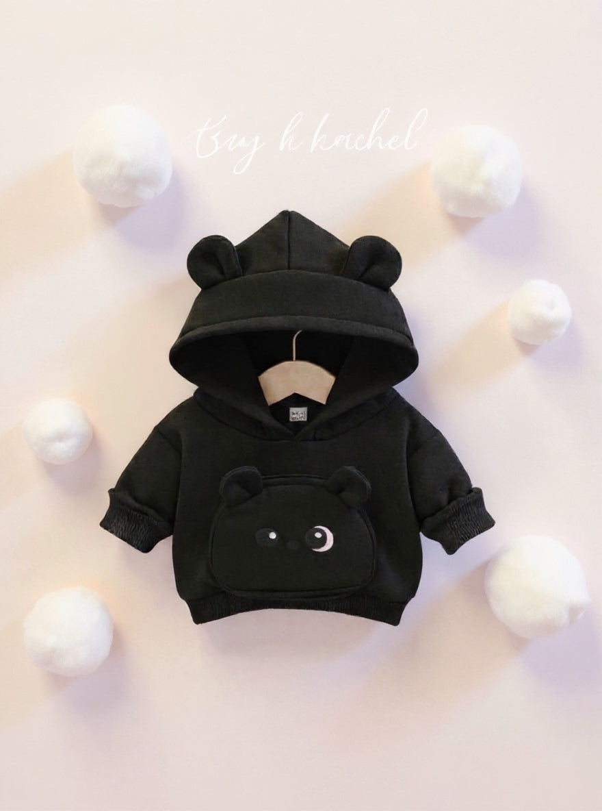 Little Cub Comfort: Premium Bear Hoodie & Jogger Set