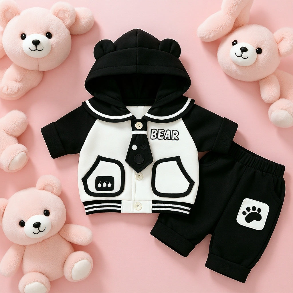 Cute Bear Hoodie Baby Clothing Set – Soft Premium Kids Outfit
