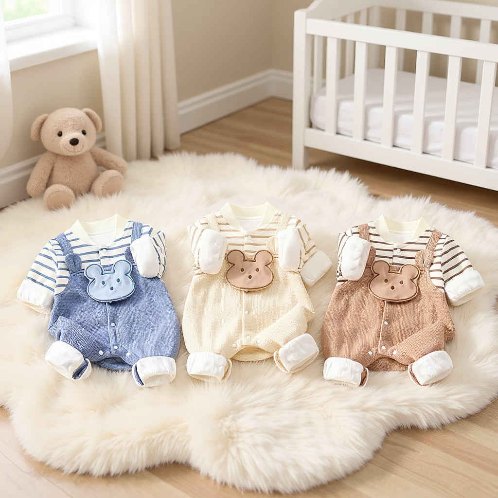 Cute Bear Baby Romper Set – Summer Lightweight Outfit 🧸☀️