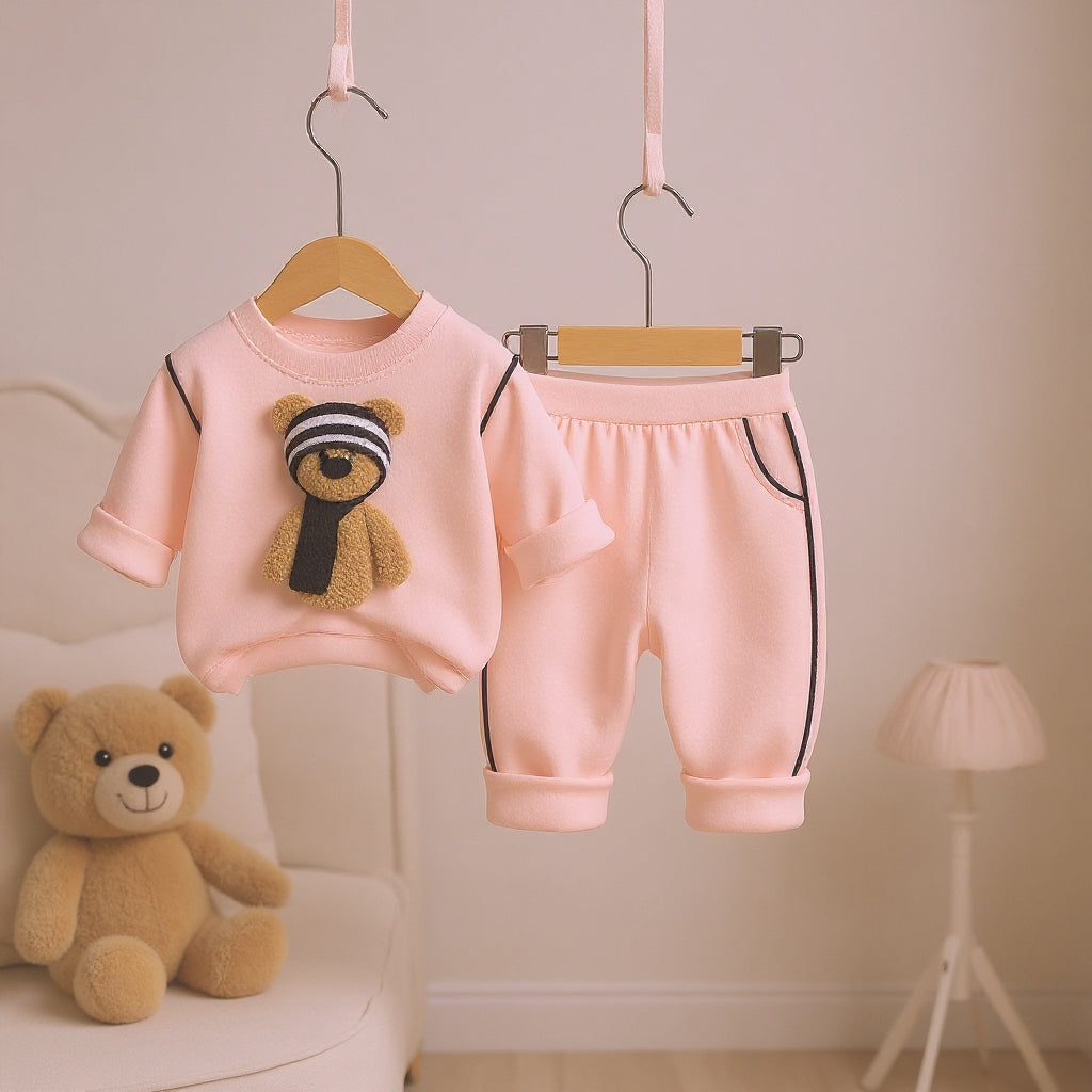 Soft Cotton 2-Piece Suit for Toddlers - Comfortable Top & Bottom Set 👶💖