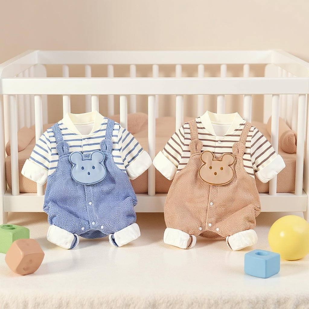 Cute Bear Baby Romper Set – Summer Lightweight Outfit 🧸☀️