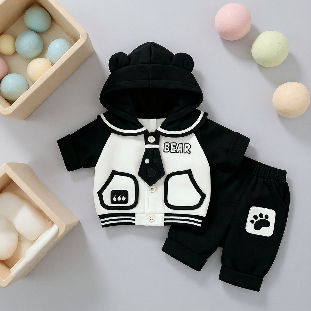 Cute Bear Hoodie Baby Clothing Set – Soft Premium Kids Outfit