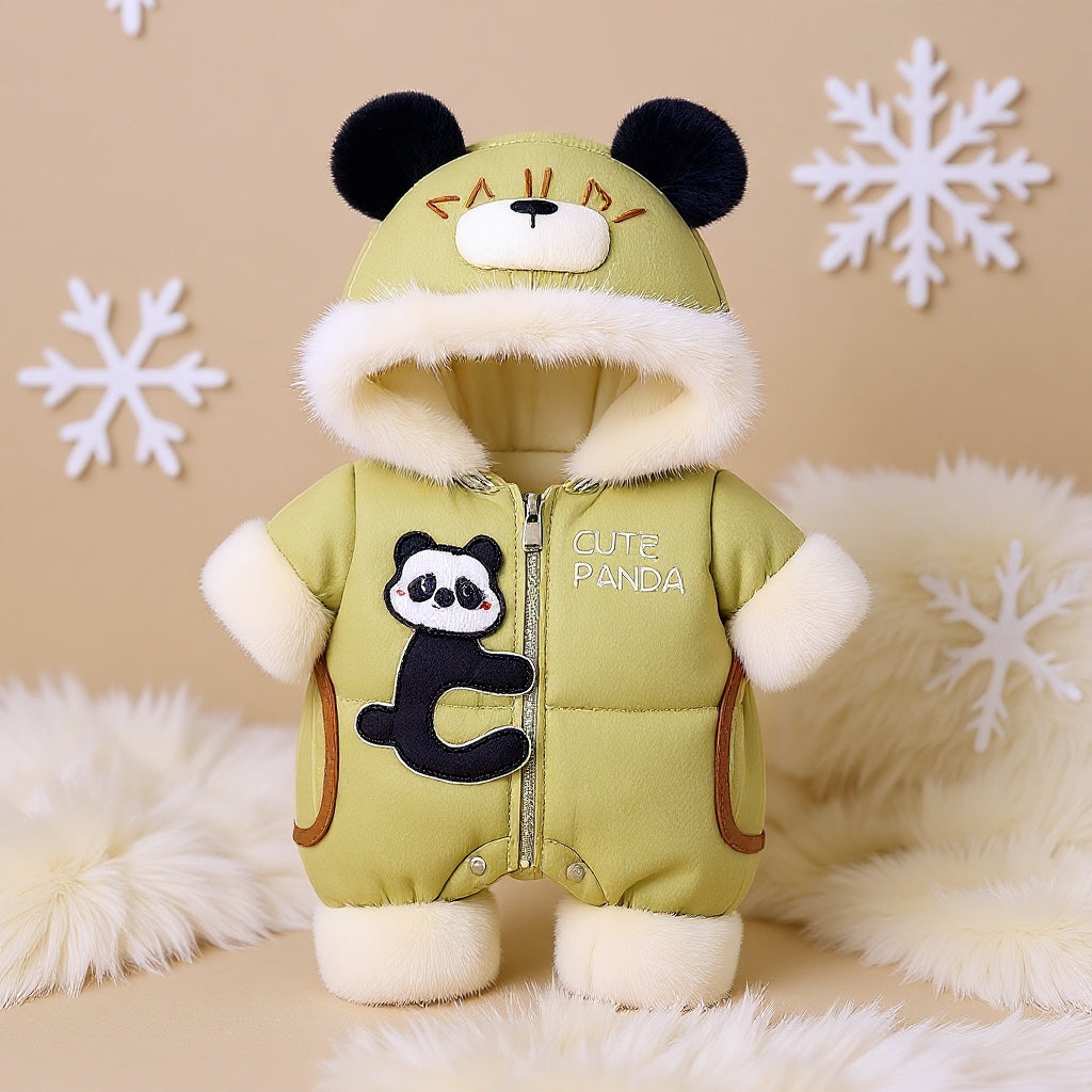 Premium 1-Piece "Cute Panda" Hooded Romper – Ultra-Soft All-Season Jumpsuit for Babies!