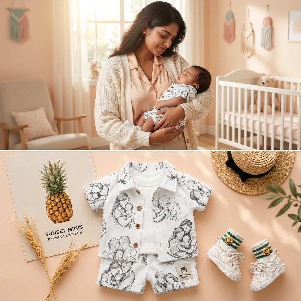 Baby Summer Co-ord Set | Soft Cotton Printed Outfit
