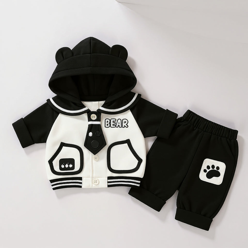 Cute Bear Hoodie Baby Clothing Set – Soft Premium Kids Outfit
