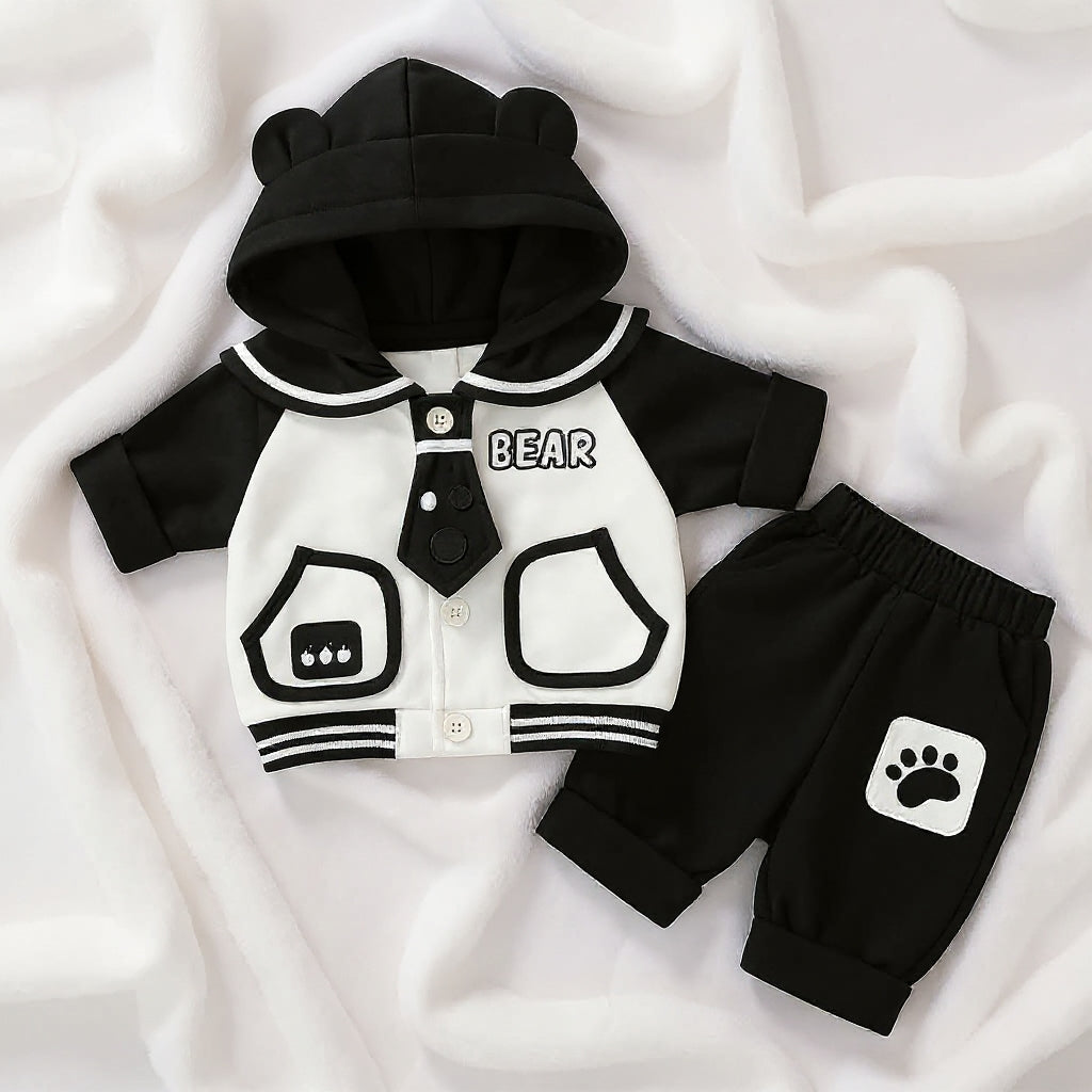 Cute Bear Hoodie Baby Clothing Set – Soft Premium Kids Outfit