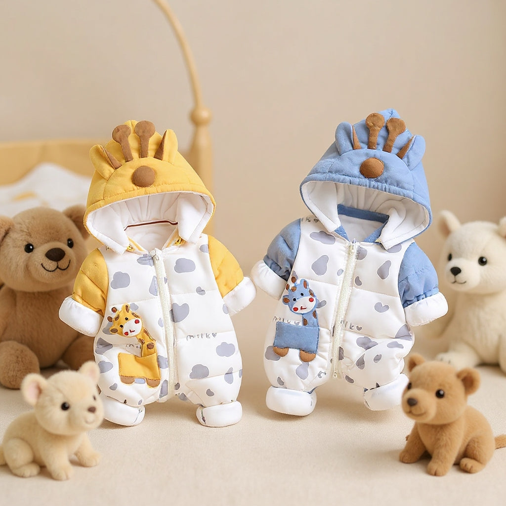 Cute Giraffe Baby Romper – Soft & Cozy Jumpsuit