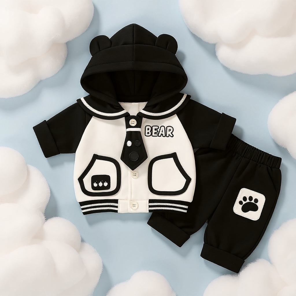 Cute Bear Hoodie Baby Clothing Set – Soft Premium Kids Outfit