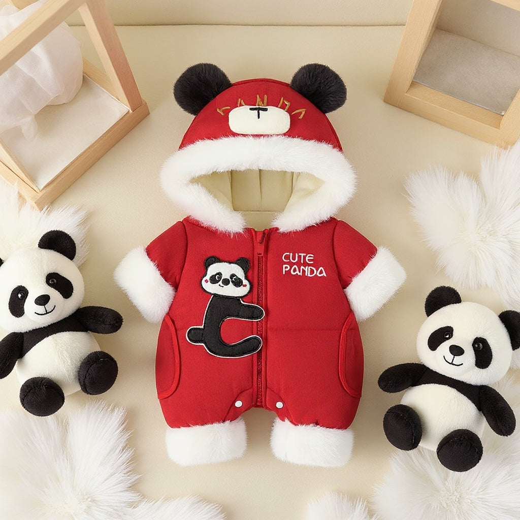 Premium Hooded Animal Fleece Romper – Ultra-Soft 1-Piece Jumpsuit for Babies