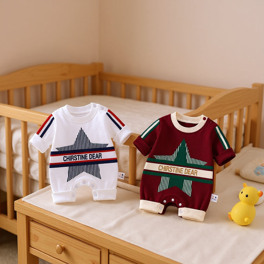 Cute Star Baby Romper – 4 Colors available