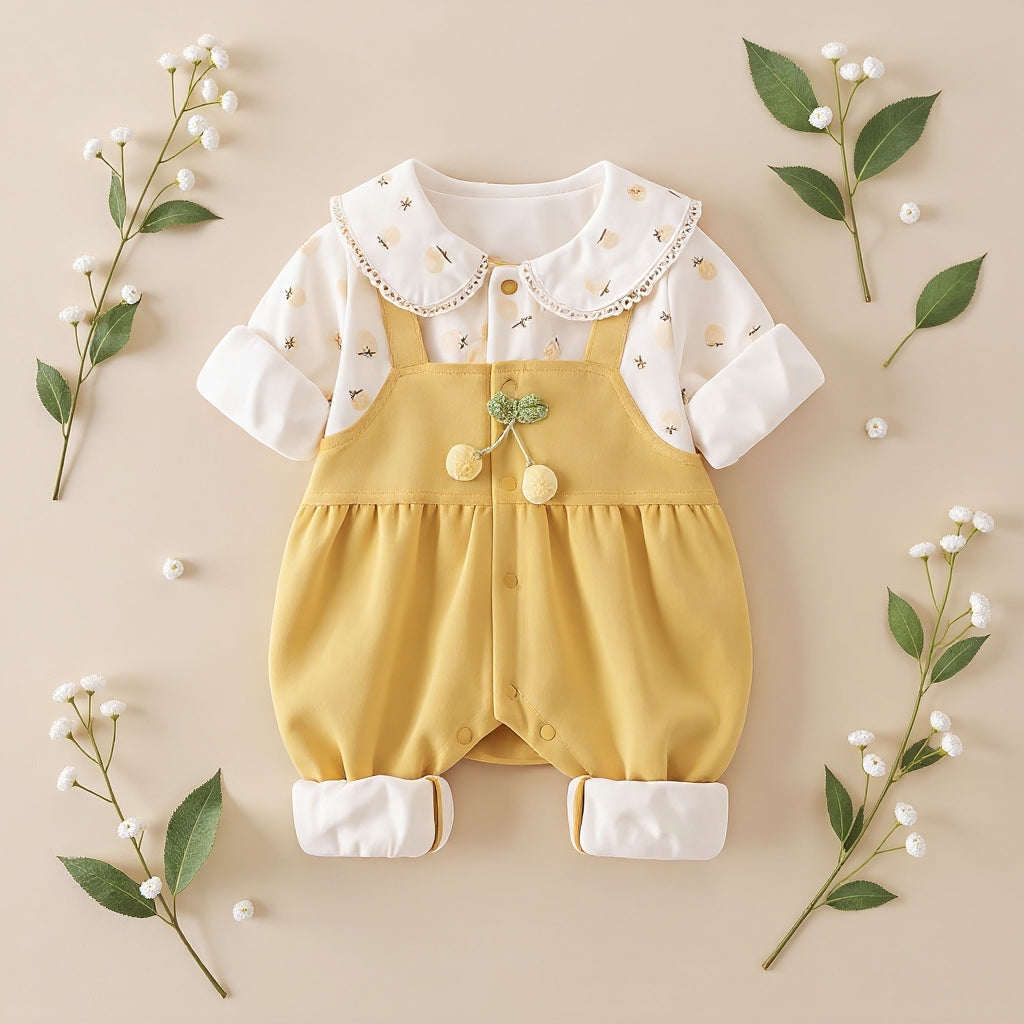 Cute Summer Baby Romper Set – Soft Cotton Floral & Pink Outfit 🌼