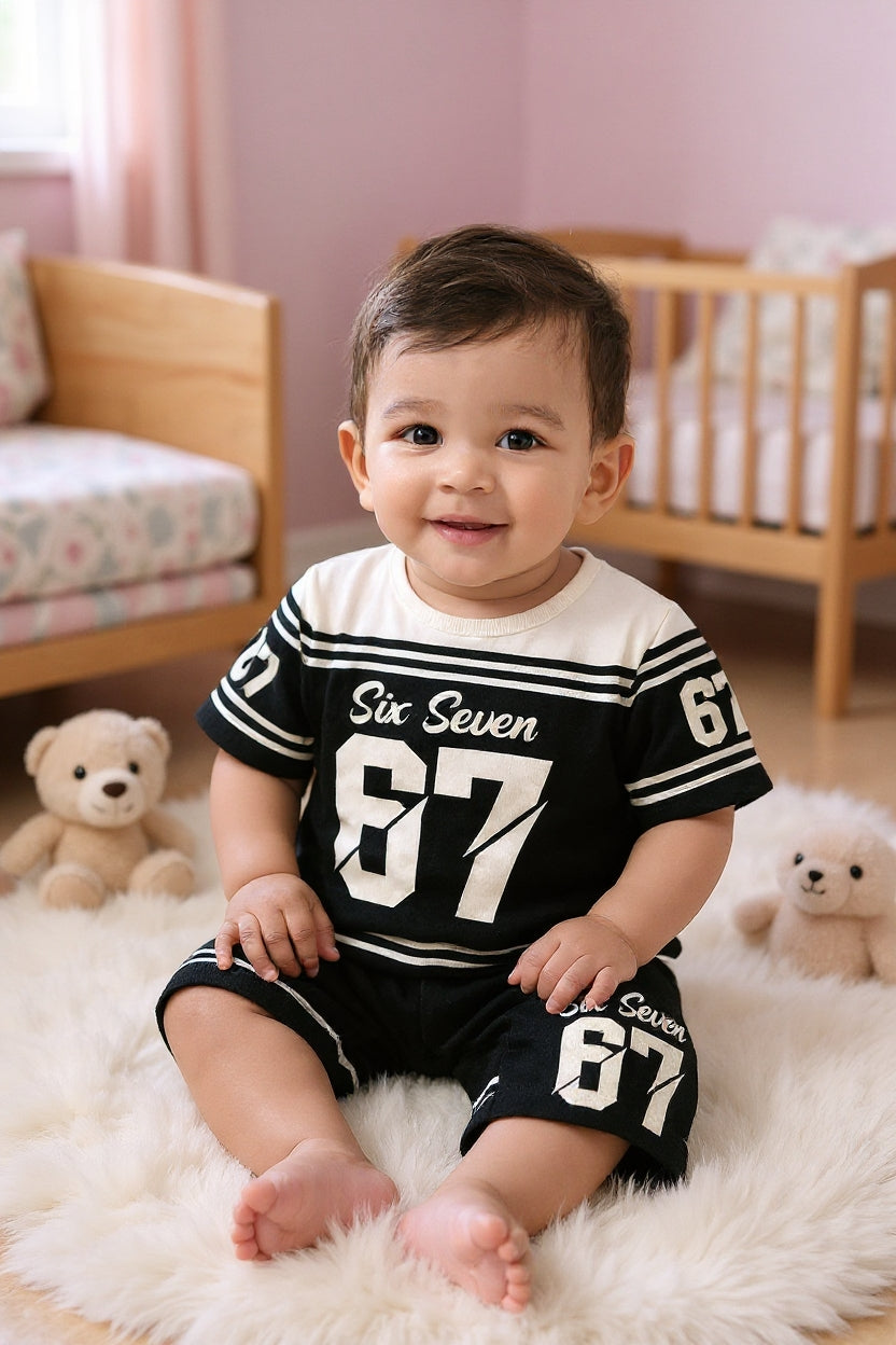 Cute  Kids Summer Co-Ord Set | Soft Cotton T-Shirt & Shorts Outfit for Boys & Girls