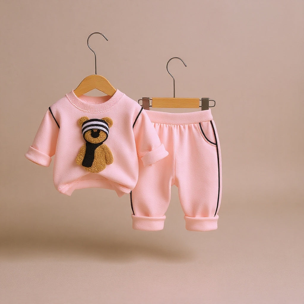 Soft Cotton 2-Piece Suit for Toddlers - Comfortable Top & Bottom Set 👶💖