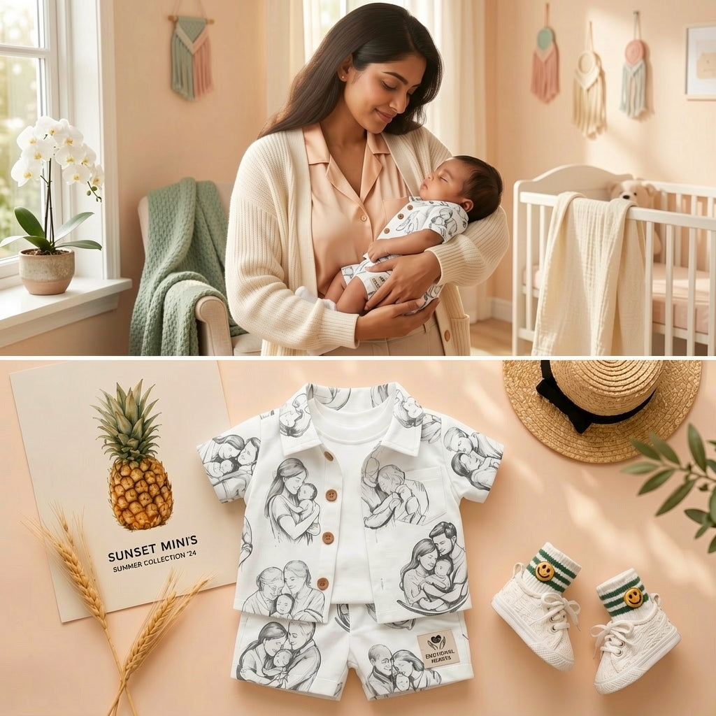 Baby Summer Co-ord Set | Soft Cotton Printed Outfit