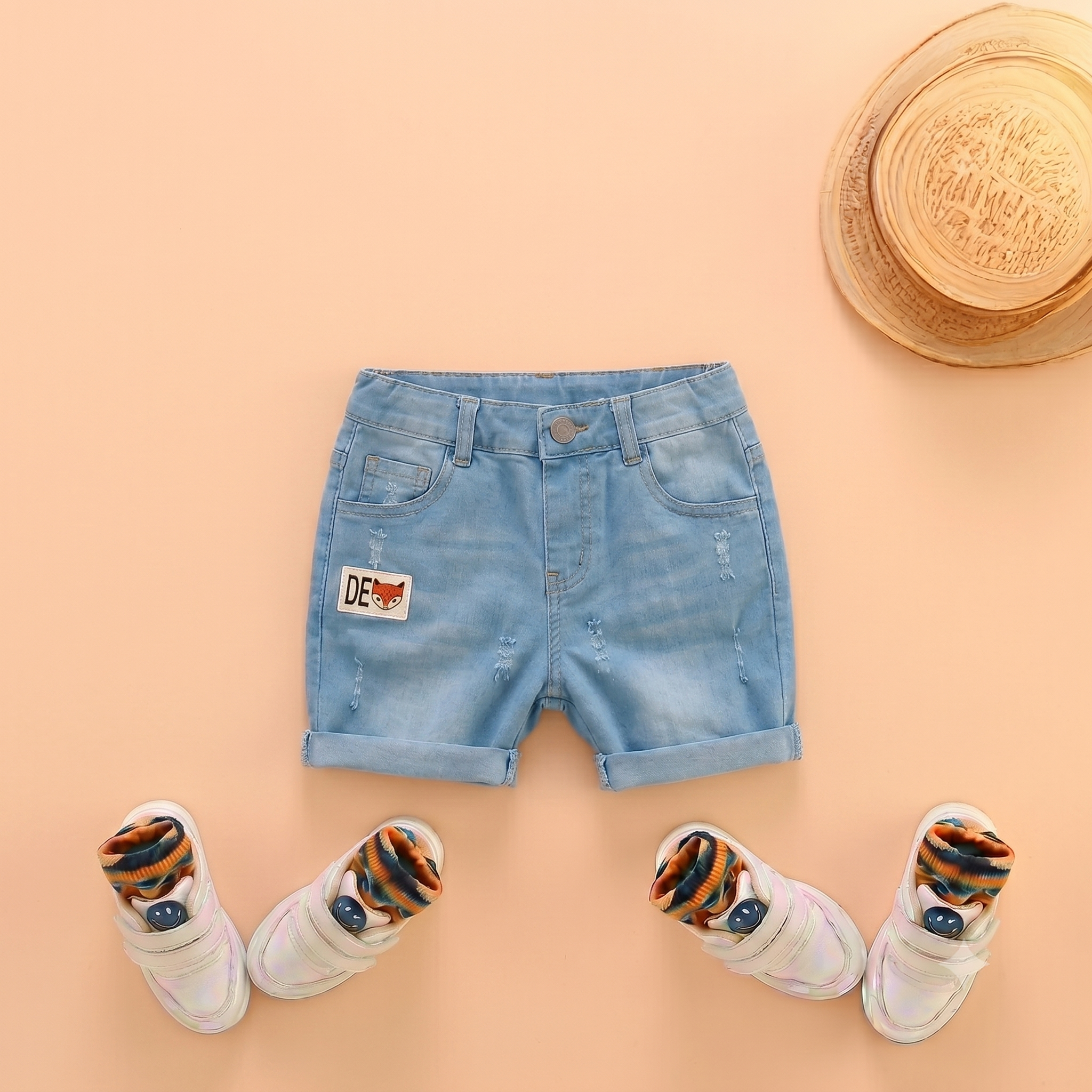 Baby Boys Formal Summer Outfit Set with Bow Tie & Shorts – Available in White, Black & Sky Blue