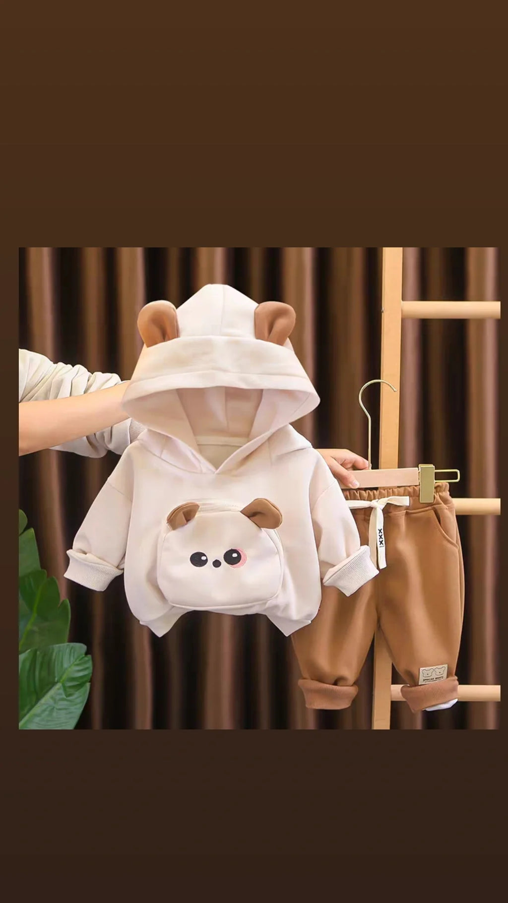 Soft Bear Hoodie & Pant Set for Kids + one baby sandal free   90%off offer today only
