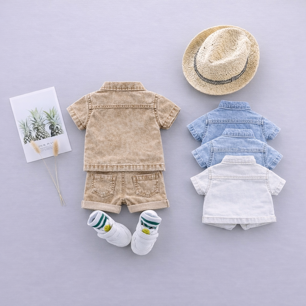 Baby Boys and girls Denim Outfit Set