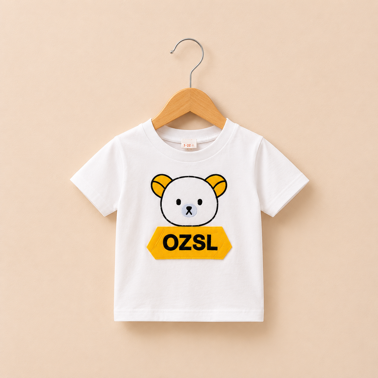🐻 3PCS Baby Clothing Set – Bunny Ear Hoodie Vest, Cute Bear T-Shirt & Soft Shorts Set for Baby Boys & Girls 💛