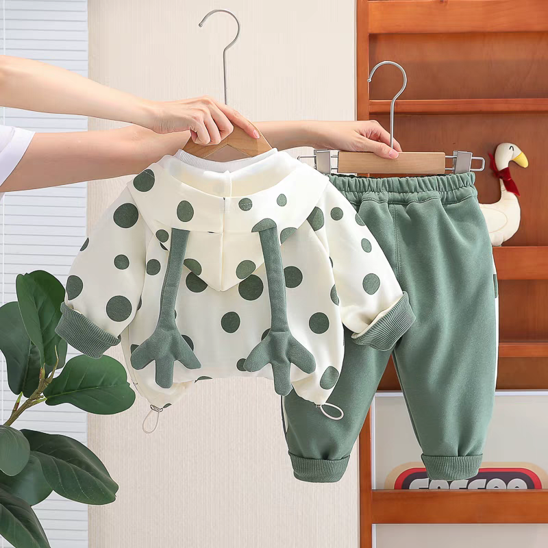 🧸 Kids' 3-Piece Teddy Bear Outfit Set - Cute & Cozy Style!