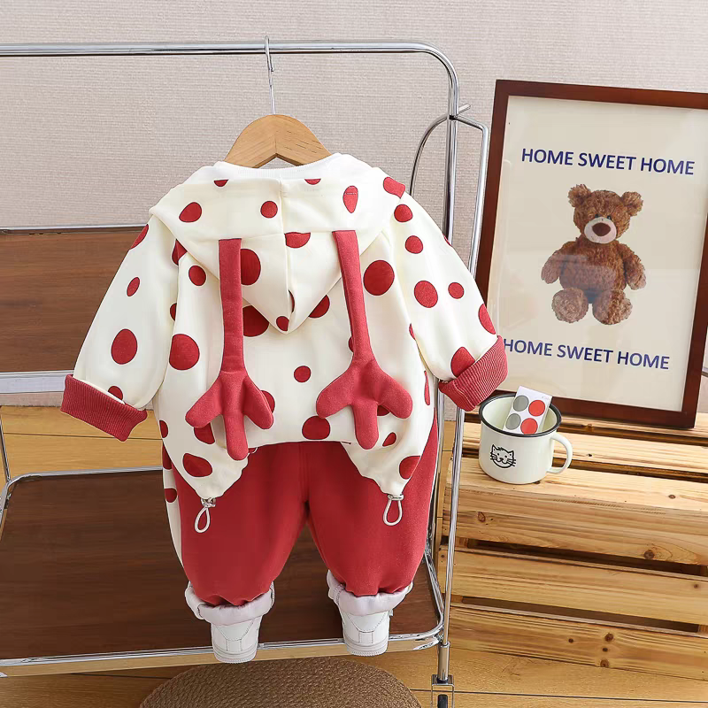 🧸 Kids' 3-Piece Teddy Bear Outfit Set - Cute & Cozy Style!