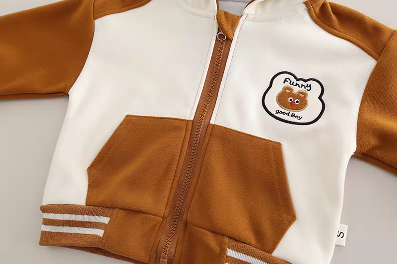 Adorable Bear Hooded Jacket or Zip-Up and Matching Comfortable Pants