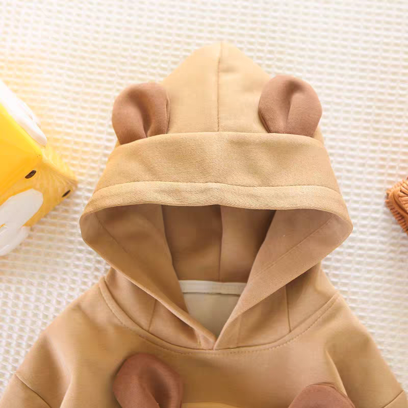 Soft Bear Hoodie & Pant Set for Kids + one baby sandal free   90%off offer today only